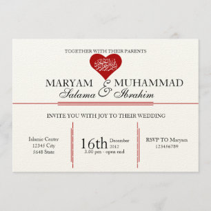 Islam oud verloving rood hart kaart