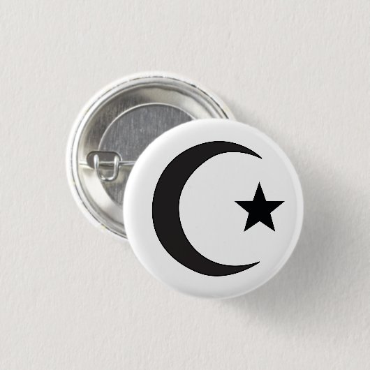 Islam Religieuze Symbool Ronde Button 3,2 Cm (Voorkant /achterkant)
