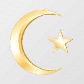 Islam Symbol Cling Decal (Vel)