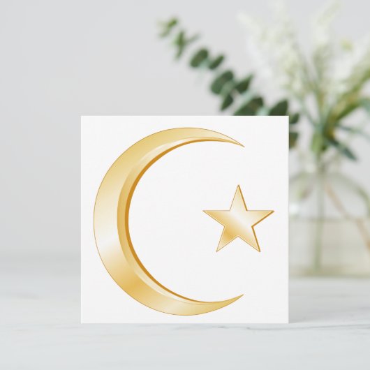 Islam Symbol Uitnodiging/Aankondiging Kaart (Staand voorkant)