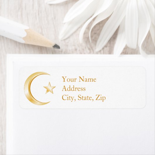 Islam-symbool Etiket (Insitu)