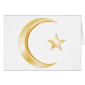 Islam Symbool Gevouwen Wenskaart (Voorkant Horizontaal)