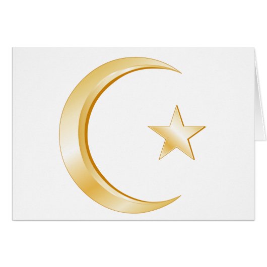 Islam Symbool Gevouwen Wenskaart (Voorkant Horizontaal)