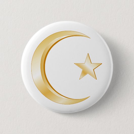 Islam-symbool Ronde Button 5,7 Cm (Voorkant)