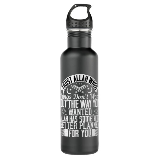 Islam Trust Allah als het niet werkt Waterfles (Voorkant)