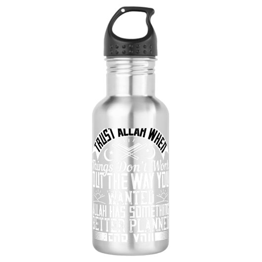 Islam Trust Allah als het niet werkt Waterfles (Voorkant)