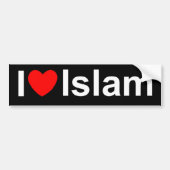 Islam van mijn liefde (hart) bumpersticker (Voorkant)