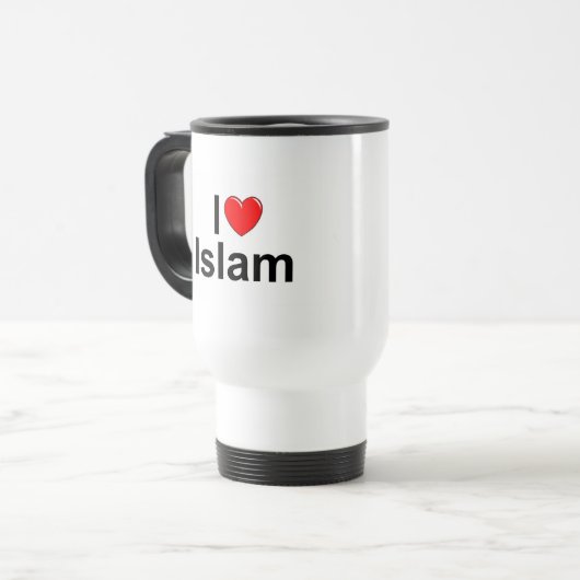 Islam van mijn liefde (hart) reisbeker (Voorkant links)