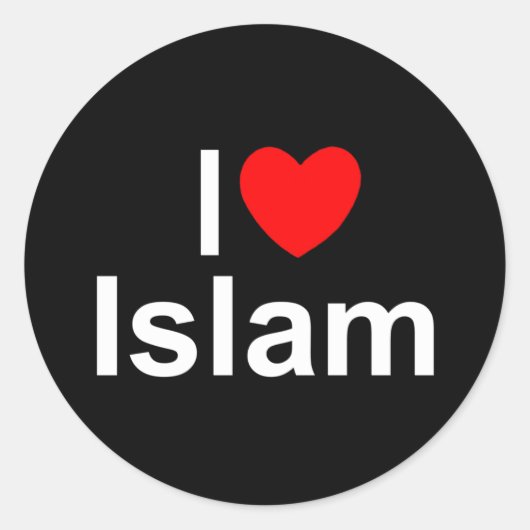 Islam van mijn liefde (hart) ronde sticker (Voorkant)