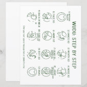 Islam Wudu Gebed Zuiveringsinstructies Poster (Voorkant / Achterkant)