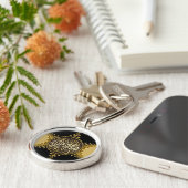 Islam Zegeningen Goud Satijn Kant Arabische Kallig Sleutelhanger (Zijkant)