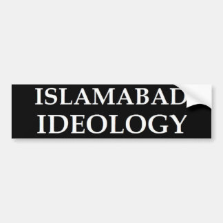 Islamabad Ideologie (wit op zwart) Bumpersticker