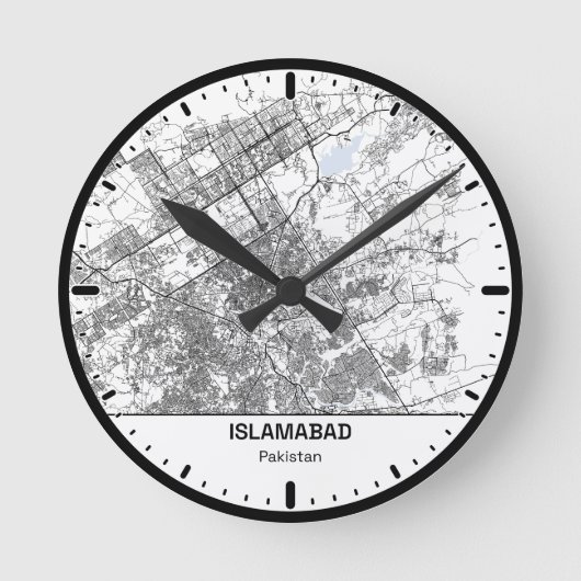 Islamabad Klok Stad Lijn Kunst (Voorkant)