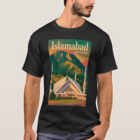 Islamabad Pakistan Faisal-moskee Illustratie