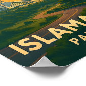 Islamabad Pakistan Oude Reisposter Poster (Hoek)