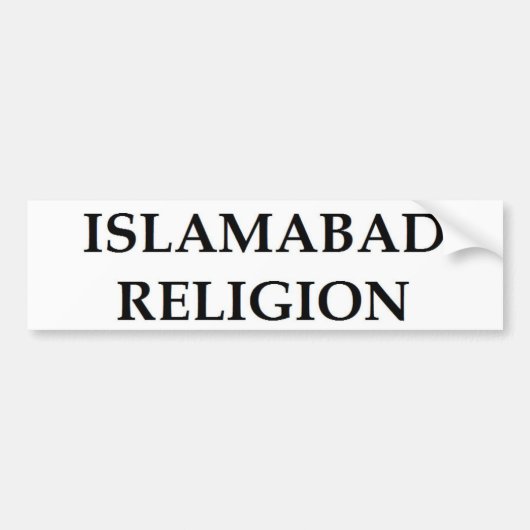Islamabad Religie Bumpersticker (Voorkant)