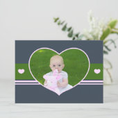 Islamic Aqiqah Aqeeqah fotoblauw hart Kaart (Staand voorkant)