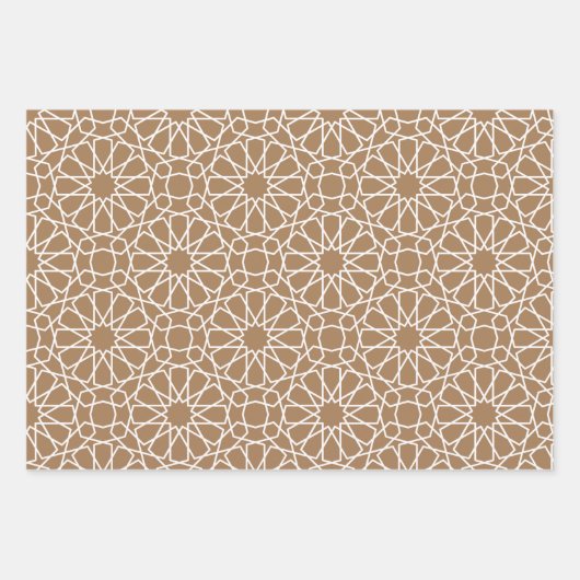 Islamic Arabesque Pattern Gift Wrapping Paper (Voorkant 3)