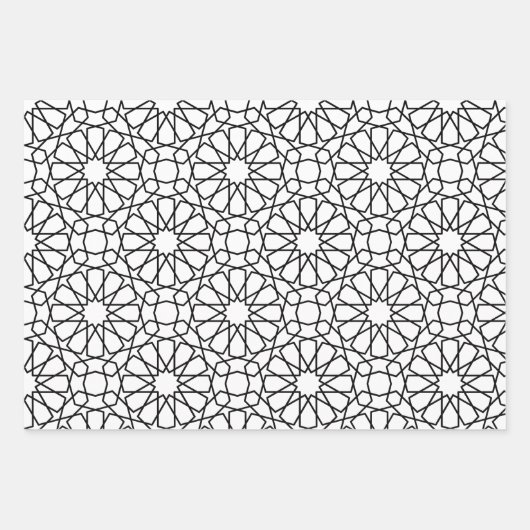 Islamic Arabesque Pattern Gift Wrapping Paper (Voorkant)