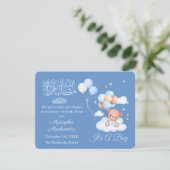 Islamic Baby Boy Birth Announcement Card Aankondiging (Staand voorkant)