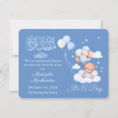 Islamic Baby Boy Birth Announcement Card Aankondiging (Voorkant)
