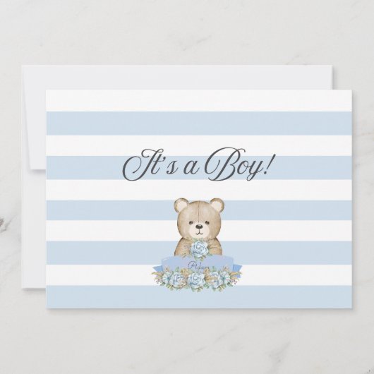 Islamic Baby Boy Geboorteaankondiging Aankondiging (Achterkant)