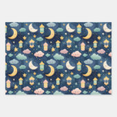 Islamic Baby Gift Wrap Set 3 Cute Designs Inpakpapier Vel (Voorkant)