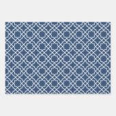 Islamic Blue Arabesque Pattern Gift Wrapping Paper (Voorkant 2)
