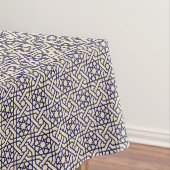 Islamic Blue beige Moroccan Geometric Pattern Tafelkleed (Voorbeeld)