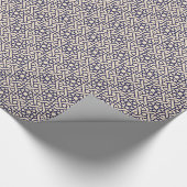 Islamic Blue White Moroccan Geometric Pattern Cadeaupapier (Hoek)
