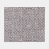 Islamic Blue White Moroccan Geometric Pattern Fleece Deken (Voorkant (Horizontaal))