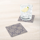 Islamic Blue White Moroccan Geometric Pattern Kartonnen Onderzetters (Insitu)