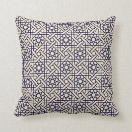 Islamic Blue White Moroccan Geometric Pattern Kussen