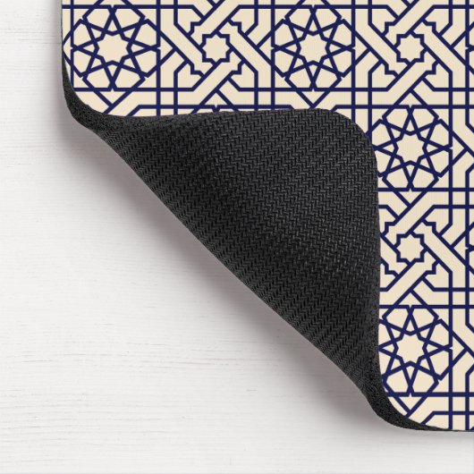 Islamic Blue White Moroccan Geometric Pattern Muismat (Hoek)