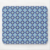 Islamic Blue White Moroccan Geometric Pattern Muismat (Voorkant)
