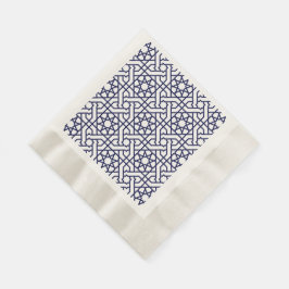 Islamic Blue White Moroccan Geometric Pattern Servet