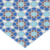 Islamic Blue White Moroccan Geometric Pattern Tafelkleed (Gekanteld)