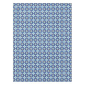 Islamic Blue White Moroccan Geometric Pattern Tafelkleed (Voorkant)