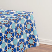 Islamic Blue White Moroccan Geometric Pattern Tafelkleed (Voorbeeld)