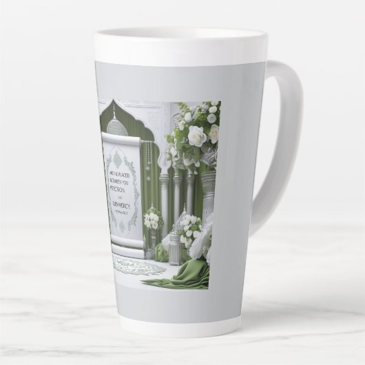 Islamic Bridal Latte Mug. Latte Mok (Rechterhoek)