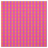 Islamic Bright Pink Oranje Check Pattern Stof (Swatch)