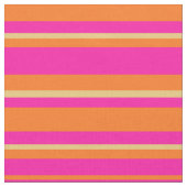 Islamic Bright Pink Oranje Striped Pattern Stof (Close Up)