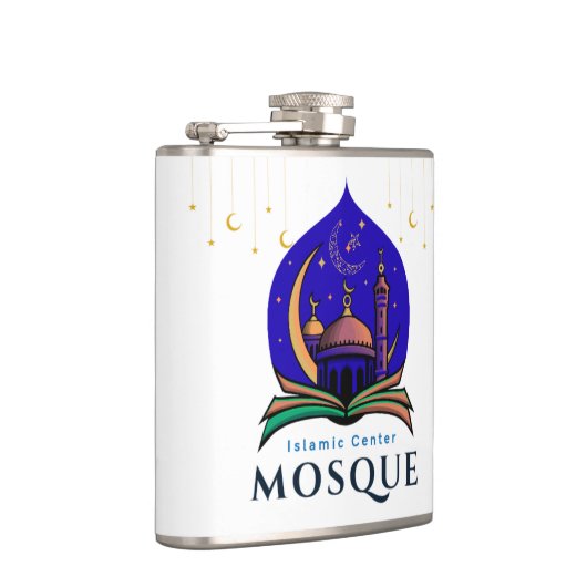 Islamic Center Mosque – Elegant Flask Design Heupfles (Rechts)
