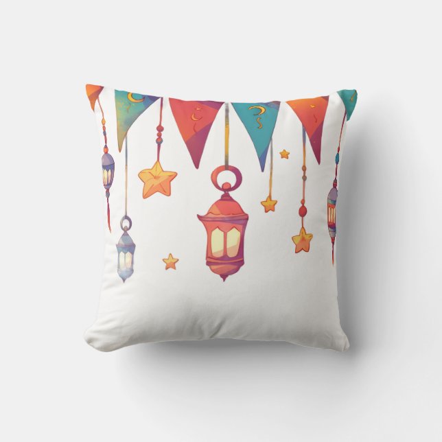  Islamic Colorful Design for Ramadan Throw Pillow Kussen (Voorkant)