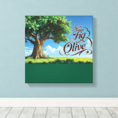 Islamic Decor- Religious Trees In Islam Canvas Afdruk (Insitu (Houten vloer))