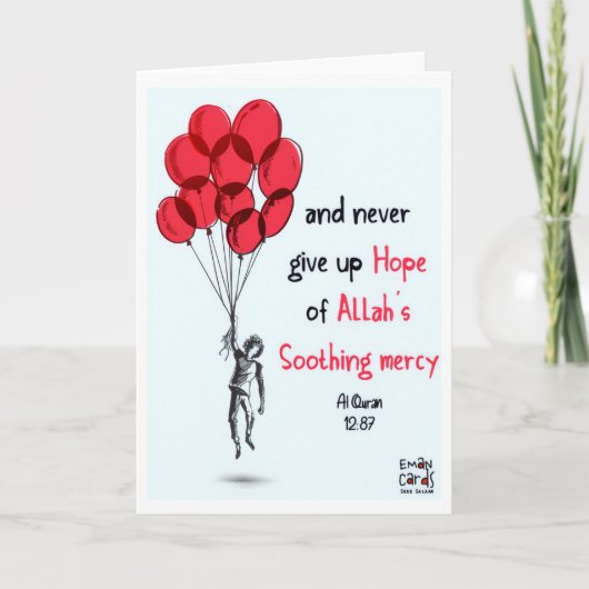 Islamic Encouragement - Red Balloons Kaart (Voorkant)