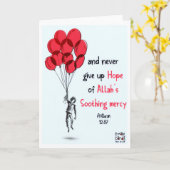 Islamic Encouragement - Red Balloons Kaart (Gele Bloem)