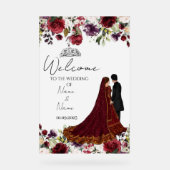 Islamic Floral acryl bruiloft teken Acryl Bord (Voorkant)