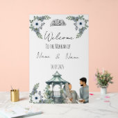 Islamic Floral acryl Nikkah teken Bord (Huwelijk)