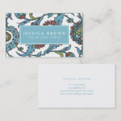 Islamic Floral Ceramic Tile Business Card Template Visitekaartje (Voorkant / Achterkant)